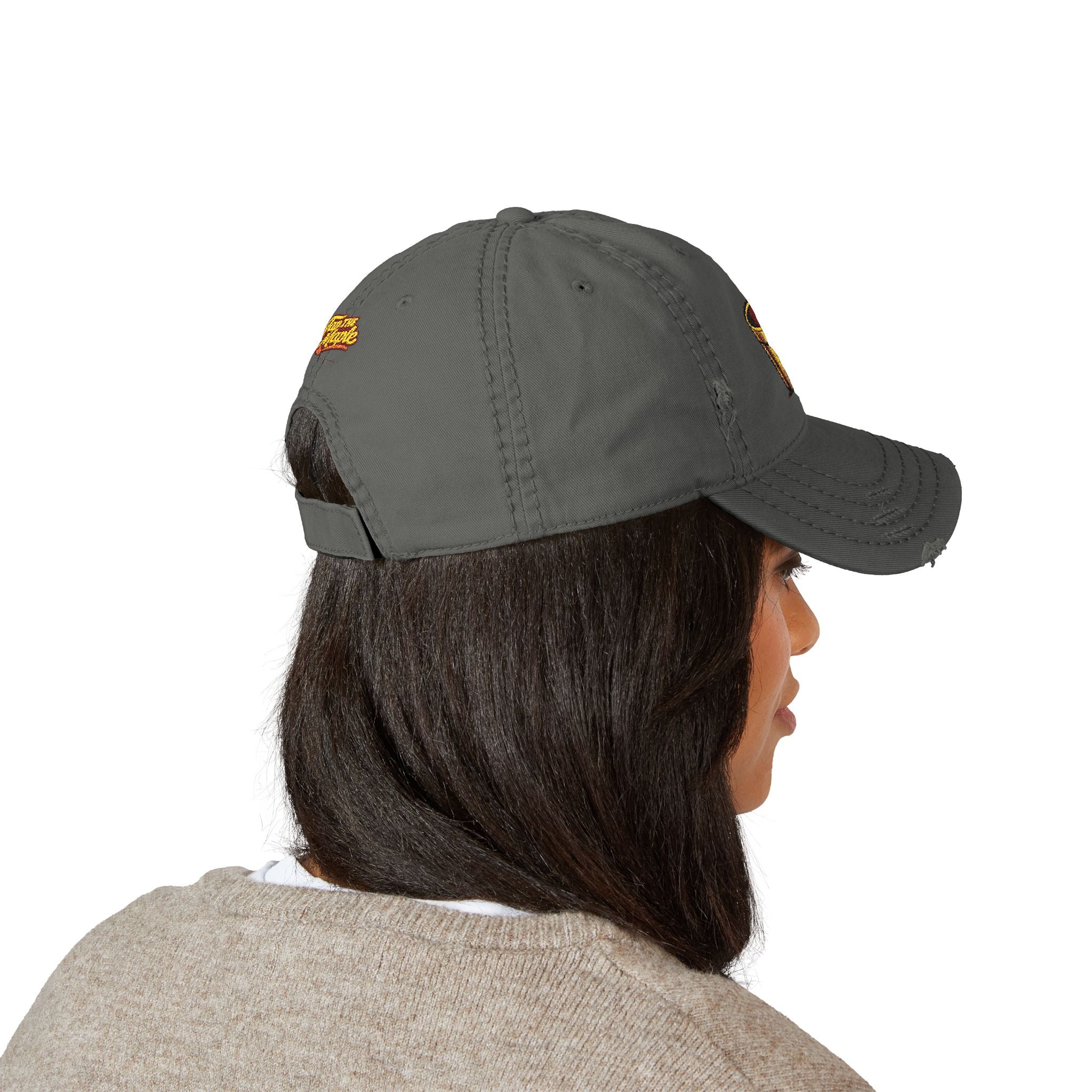 Distressed Hat with Embroidered Maple Syrup Bucket — 'Tap the Maple' Vintage Dad Cap