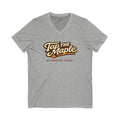 Tap the Maple V-Neck Tee — Retro Logo Maple Syrup Shirt